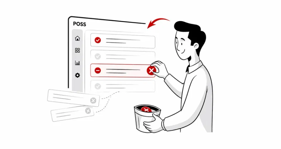 Hide sold-out items instantly illustration